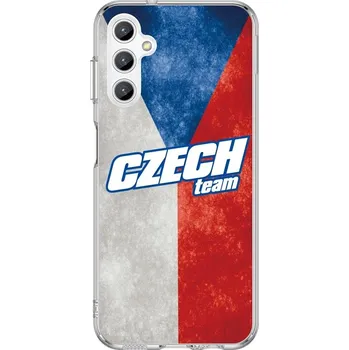Pouzdro na mobilní telefon Kryt Samsung A14 Image pevný Czech Team (obal neboli pouzdro na Samsung A14)