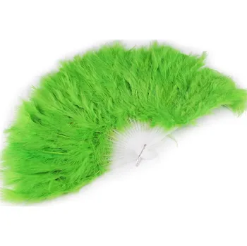 Karnevalový doplněk StoklasaVelký vějíř péřový - zelený