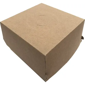 Jednorázové nádobí Box na hamburger IQ kraft 13,5x13,5x10 s tukovou bariérou
