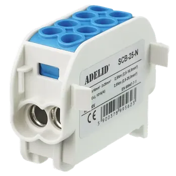 Svorkovnice rozbočovací 25/4 modrá