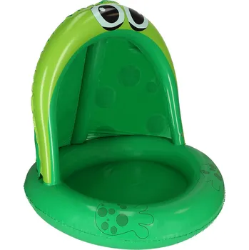 Dětský bazének Aga KX4932 nafukovací pontonový bazén se stříškou 95 cm zelený/žába