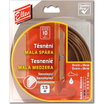 Těsnění do okna a dveří Těsnění Elen K (ELLENFLEX K) hnědá - blistr 7,5m