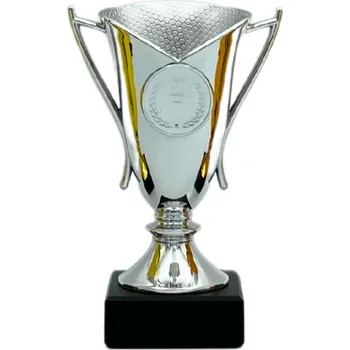 Sportovní pohár Ekonom NJE0049B Výška poháru: 13 cm, Průměr kalichu: 6 cm, Barva: Stříbrná
