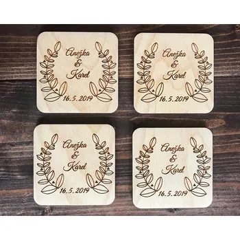 Svatební dekorace Svatební podtácky - vavřín 4ks