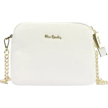 Kabelka Malá kožená bílá crossbody kabelka Pierre Cardin no. 48