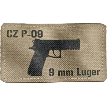 Nášivka Textilní nášivka CZ P-09 9mm - Coyote, A.C.M.