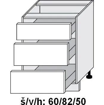 Kuchyňská skříňka kuchyňská skříňka dolní SIGNUM BÍLÁ D3A/60 - bílá alpská