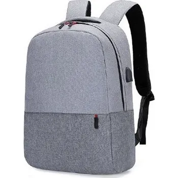 Flamenco Mystique Univerzální Sportovní Batoh s USB Portem, Šedý, 43x30x14 cm