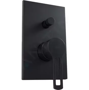 Vodovodní baterie Paffoni Ringo Baterie pod omítku s tělesem, pro 2 spotřebiče, matná černá, RIN015NO/M