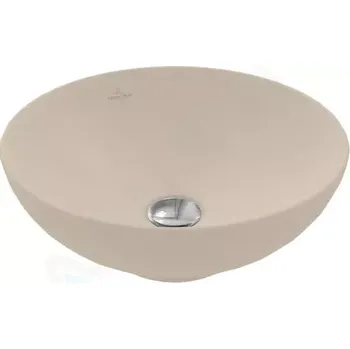 Umyvadlo Villeroy & Boch Loop&Friends Umyvadlo na desku, průměr 42 cm, bez přepadu, CeramicPlus, Almond, 4A4601AM