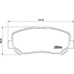 Sada brzdových destiček, kotoučová brzda BREMBO P 49 045