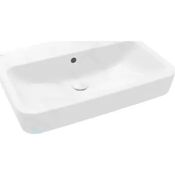 Umyvadlo Villeroy & Boch O.novo Umyvadlo na desku, 65x46 cm, s přepadem, bez otvoru pro baterii, AntiBac, CeramicPlus, alpská bílá, 4A41KJT2
