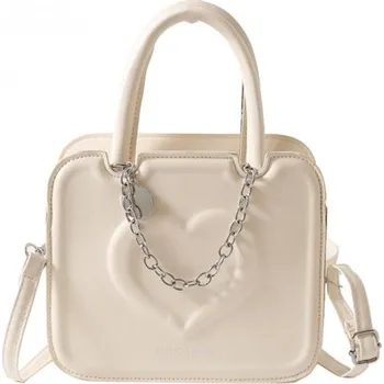 Kabelka Flamenco Mystique Elegantní dámská Kabelka na Rameno, Kolekce 2024, Kremová, Ekoskóra, 20x17x7 cm