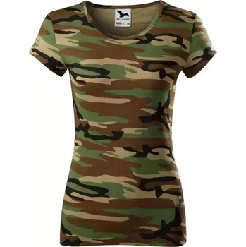 Dámské tričko CAMO PURE hnědá camouflage