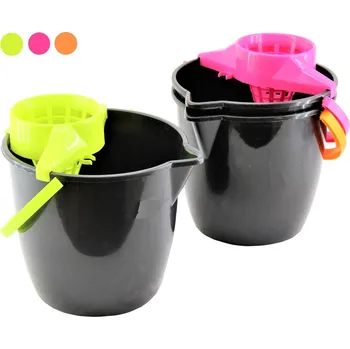 kbelík KOZÁČEK Vědro 12L PH + ždímací koš BLACK, mix barev