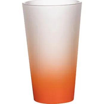 Sklenice Sklenice Latte 450 ml matná - oranžový gradient sublimace termotransfer