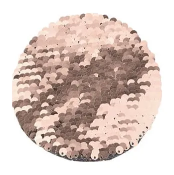 Dvoubarevné nažehlovací flitry na sublimaci kruh 10 cm champagne sublimace termotransfer