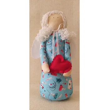 Vánoční dekorace Zdravotní andělka se srdíčkem