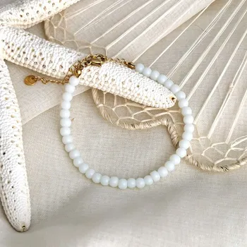 Náramek Flamenco Mystique Náramek z chirurgické oceli s 14k pozlacením, světle zlatá barva, délka 16,5 cm + 5,5 cm regulace