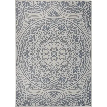 Bytový textil vidaXL Venkovní hladce tkaný koberec 200x280 cm modrý vzor