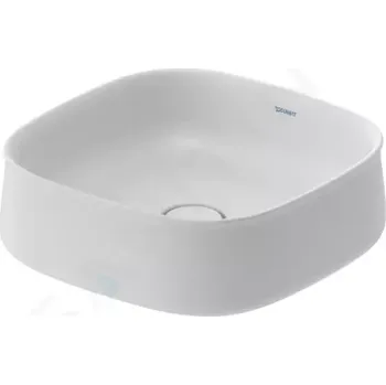 Umyvadlo Duravit Zencha Umyvadlo na desku 42x42 cm, bez přepadu, DuraCeram, WonderGliss, matná bílá, 23734232791