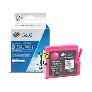 G&G kompatibilní ink s LC-1000M, magenta, 400str., NP-B-0051M/1000M/970M, pro Brother DCP-330C, 540CN, 130C, MFC-240C, 440CN