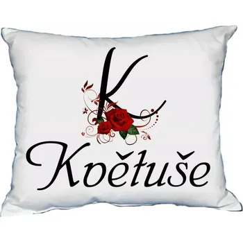 Dekorativní polštářek Moon River KVĚTUŠE polštář s dámským jménem 30x40 cm