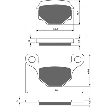 Brzdová destička Brzdové destičky GOLDFREN 289 AD