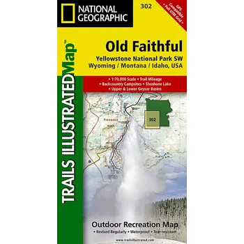 National Geographic Maps mapa Yellowstone SW/Old Faithful /WY+MT+ID 1:63,4 t. NGS voděodolná