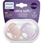 Philips AVENT Šidít.Ultrasoft 0-6m dívka 2ks