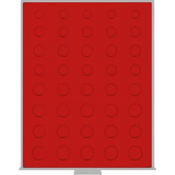 Obal pro sběratelský předmět Lindner 40 polí pro EUR sady Barva: Červená