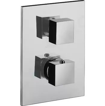 Vodovodní baterie Paffoni Level Termostatická sprchová baterie pod omítku pro 2 spotřebiče, s tělesem, chrom, LEQ518CR