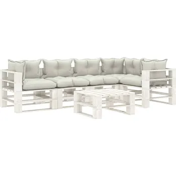 Zahradní sestava 6dílná zahradní sedací souprava z palet 3052