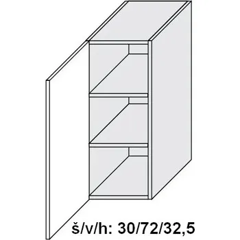 kuchyňská skříňka horní OPTIMUM BÍLÁ W2/30 - bílá alpská