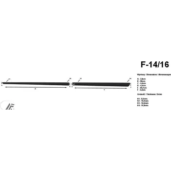 Lišta karosérie Boční lišty na dveře Citroen C4 Picasso 2013-2020 F14/16 | Rider