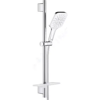 Sprchový set Grohe Rainshower SmartActive Cube Sada sprchové hlavice 130 9,5 l/min, 3 proudy, tyče 60 cm a hadice, měsíční bílá, 26584LS0