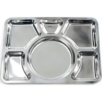 Jídelní tác nerez NATO (Nerezový tácek s různými jídelními odděleními.)