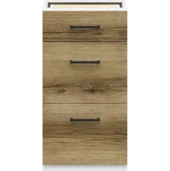 Kuchyňská skříňka Junona skříňka D3S/40/82 BBL, bílá/dub delano světlý