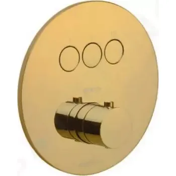 Vodovodní baterie Paffoni Compact Box Termostatická baterie pod omítku, pro 3 spotřebiče, zlatá, CPT019HG