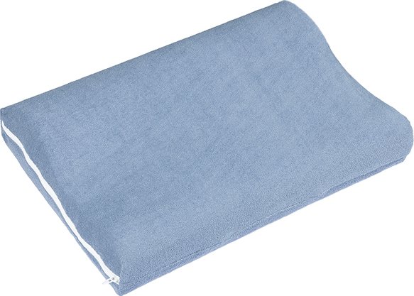 Bellatex POVLAK na anatomický polštář 45x30 cm (povlak na zip) Froté, modrá, šedá