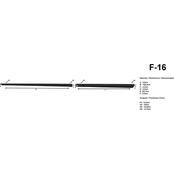 Lišta karosérie Boční lišty na dveře Kia Carens 2013-2019 F16 | Rider