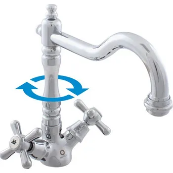 Vodovodní baterie RAV Slezák Vodovodní baterie dřezová Slezák Rav Morava Retro, barva černá matná, rozměr 3/8˝