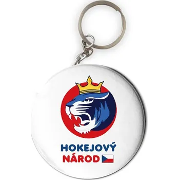 Přívěsek Přívěšek s otvírákem s potiskem Hokejový národ - varianta 1