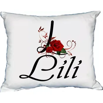 Dekorativní polštářek Polštář s dámským jménem LILI Vínový (polštářek dámské jméno )