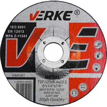 Brusný kotouč Brusný kotouč na železo 125x6,4x22,2mm, Verke V44141