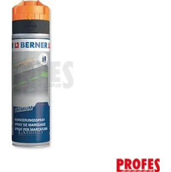 Barva ve spreji BERNER Značkovací sprej Premium - neonově oranžová