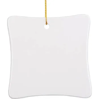 Vánoční ozdoba Keramická ozdoba 7,6 x 7,6 cm čtverec sublimace termotransfer
