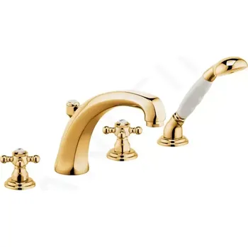 Vodovodní baterie Kludi Adlon Vanová baterie 4-otvorová, zlatá, 515244520