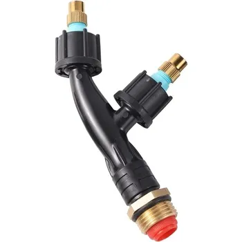 Zavlažovač Víceúčelový rozprašovač vody na zahradu - 2cestný mosazný konektor