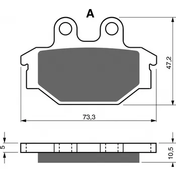 Brzdová destička Brzdové destičky GOLDFREN 230 AD